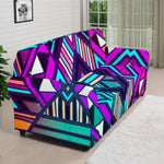 Ethnic Aztec Trippy Print Sofa Cover