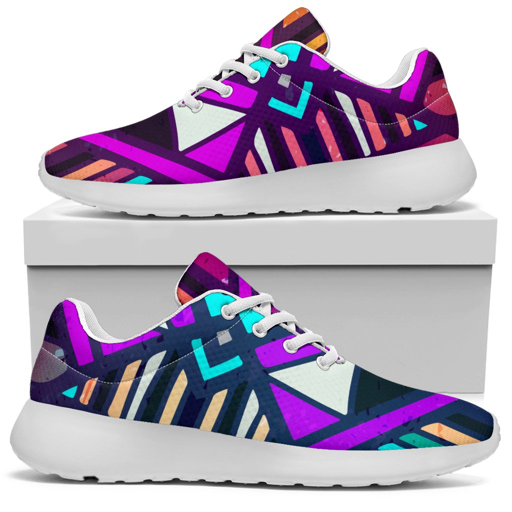 Ethnic Aztec Trippy Print Sport Shoes GearFrost