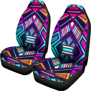 Ethnic Aztec Trippy Print Universal Fit Car Seat Covers