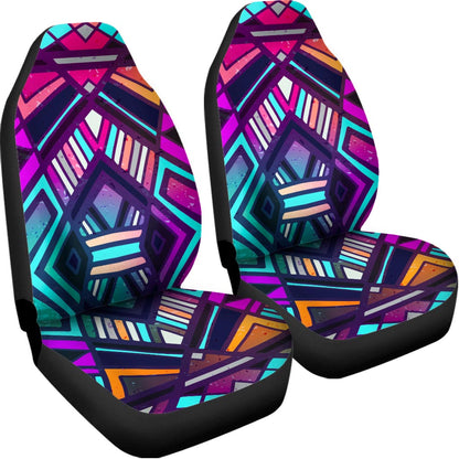 Ethnic Aztec Trippy Print Universal Fit Car Seat Covers
