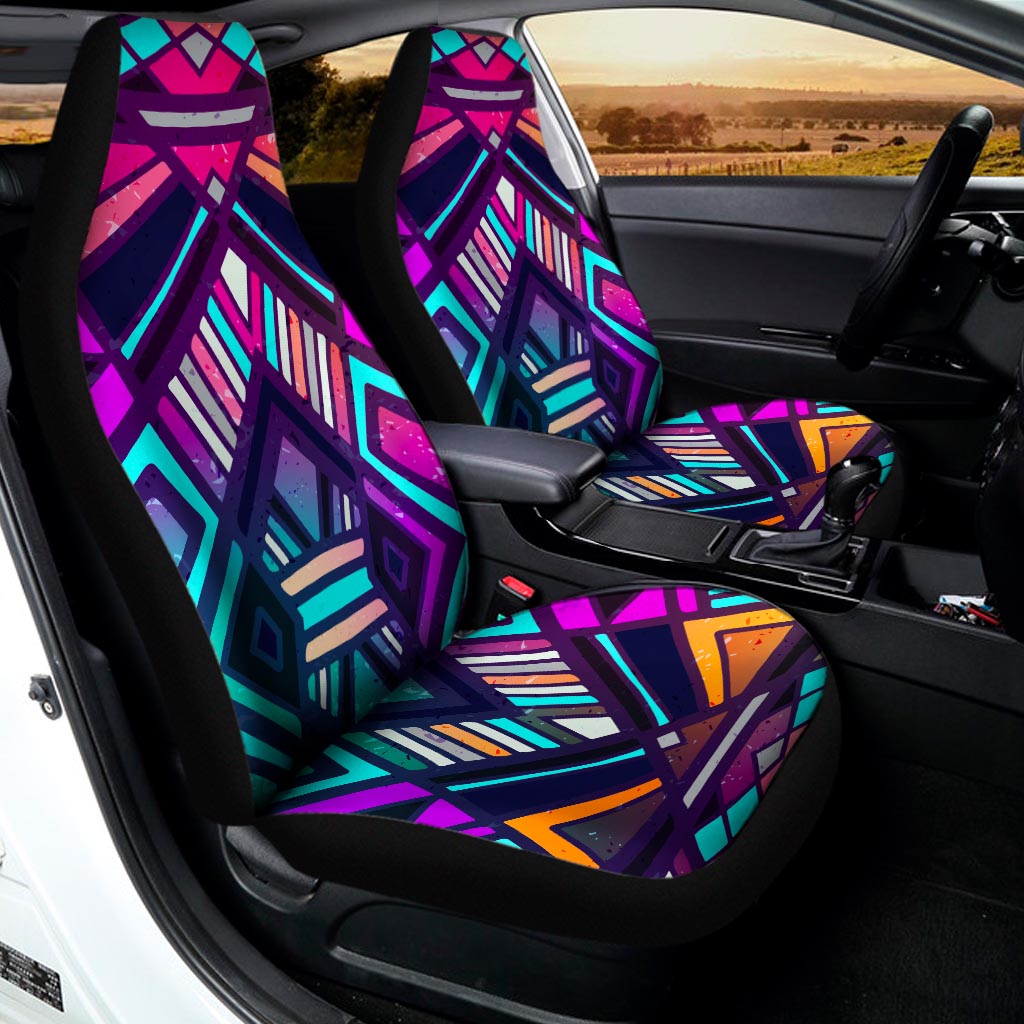 Ethnic Aztec Trippy Print Universal Fit Car Seat Covers