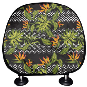 Ethnic Bird Of Paradise Pattern Print Car Headrest Covers