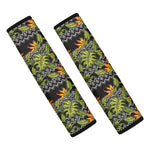 Ethnic Bird Of Paradise Pattern Print Car Seat Belt Covers