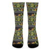 Ethnic Bird Of Paradise Pattern Print Crew Socks