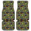 Ethnic Bird Of Paradise Pattern Print Front and Back Car Floor Mats