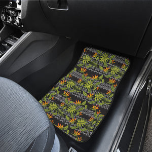 Ethnic Bird Of Paradise Pattern Print Front and Back Car Floor Mats