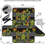 Ethnic Bird Of Paradise Pattern Print Half Sofa Protector