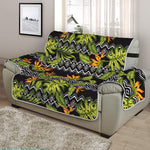 Ethnic Bird Of Paradise Pattern Print Half Sofa Protector