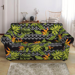 Ethnic Bird Of Paradise Pattern Print Loveseat Slipcover