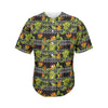 Ethnic Bird Of Paradise Pattern Print Men's Baseball Jersey