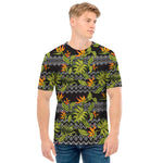 Ethnic Bird Of Paradise Pattern Print Men's T-Shirt