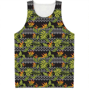 Ethnic Bird Of Paradise Pattern Print Men's Tank Top