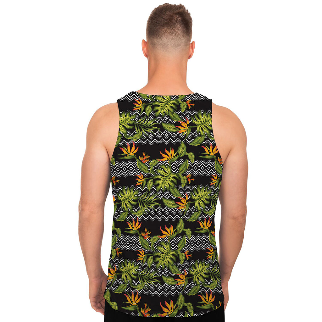 Ethnic Bird Of Paradise Pattern Print Men's Tank Top