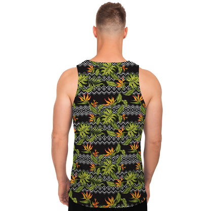 Ethnic Bird Of Paradise Pattern Print Men's Tank Top