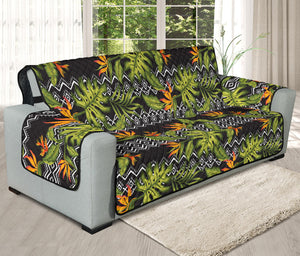 Ethnic Bird Of Paradise Pattern Print Oversized Sofa Protector