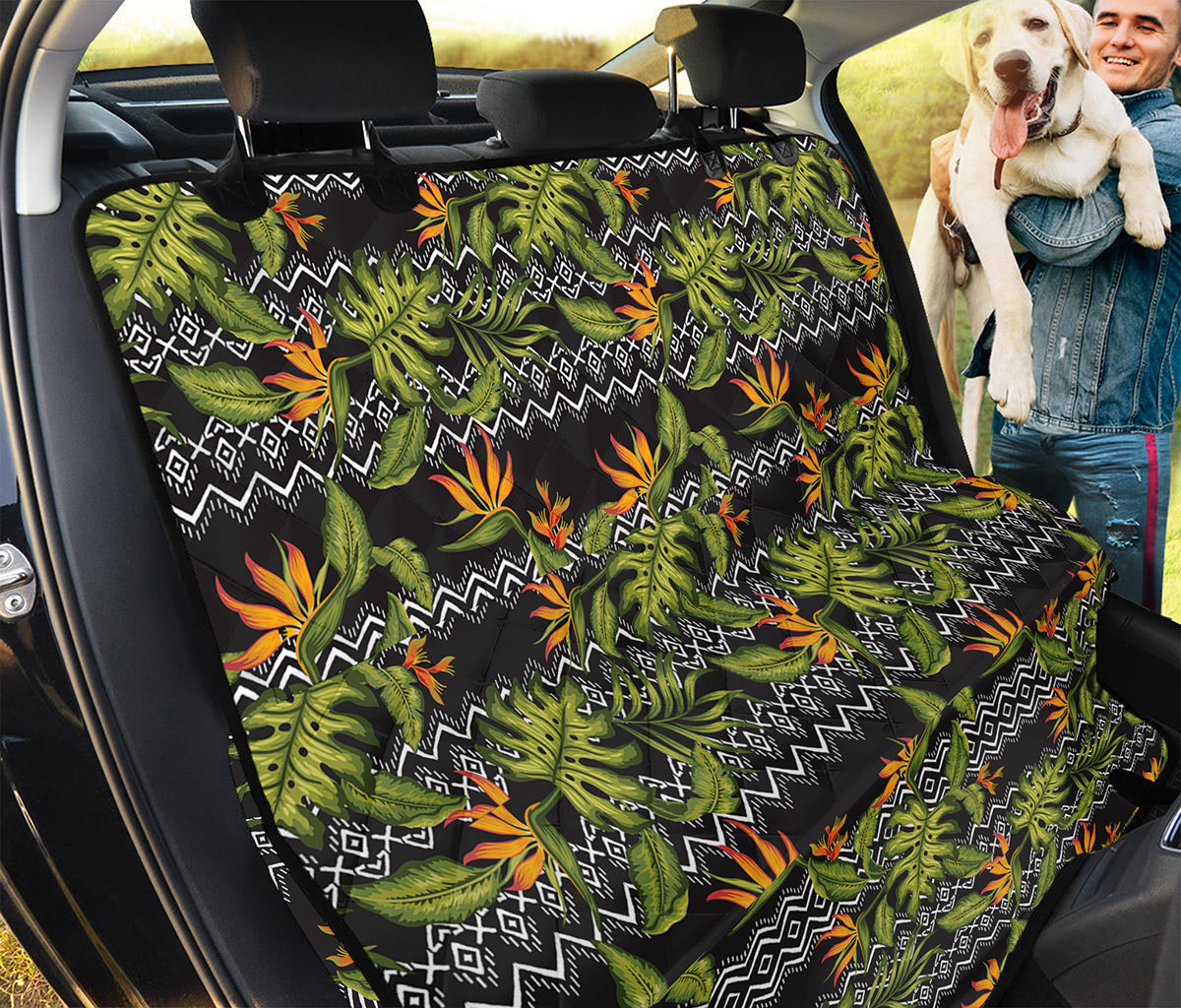 Ethnic Bird Of Paradise Pattern Print Pet Car Back Seat Cover