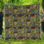 Ethnic Bird Of Paradise Pattern Print Quilt