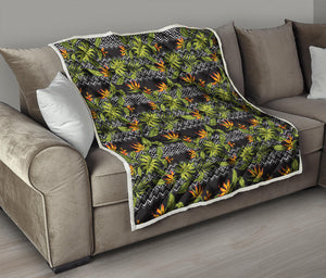 Ethnic Bird Of Paradise Pattern Print Quilt