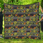 Ethnic Bird Of Paradise Pattern Print Quilt