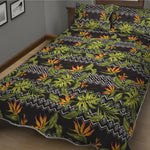 Ethnic Bird Of Paradise Pattern Print Quilt Bed Set