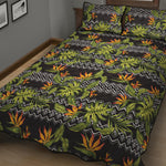 Ethnic Bird Of Paradise Pattern Print Quilt Bed Set