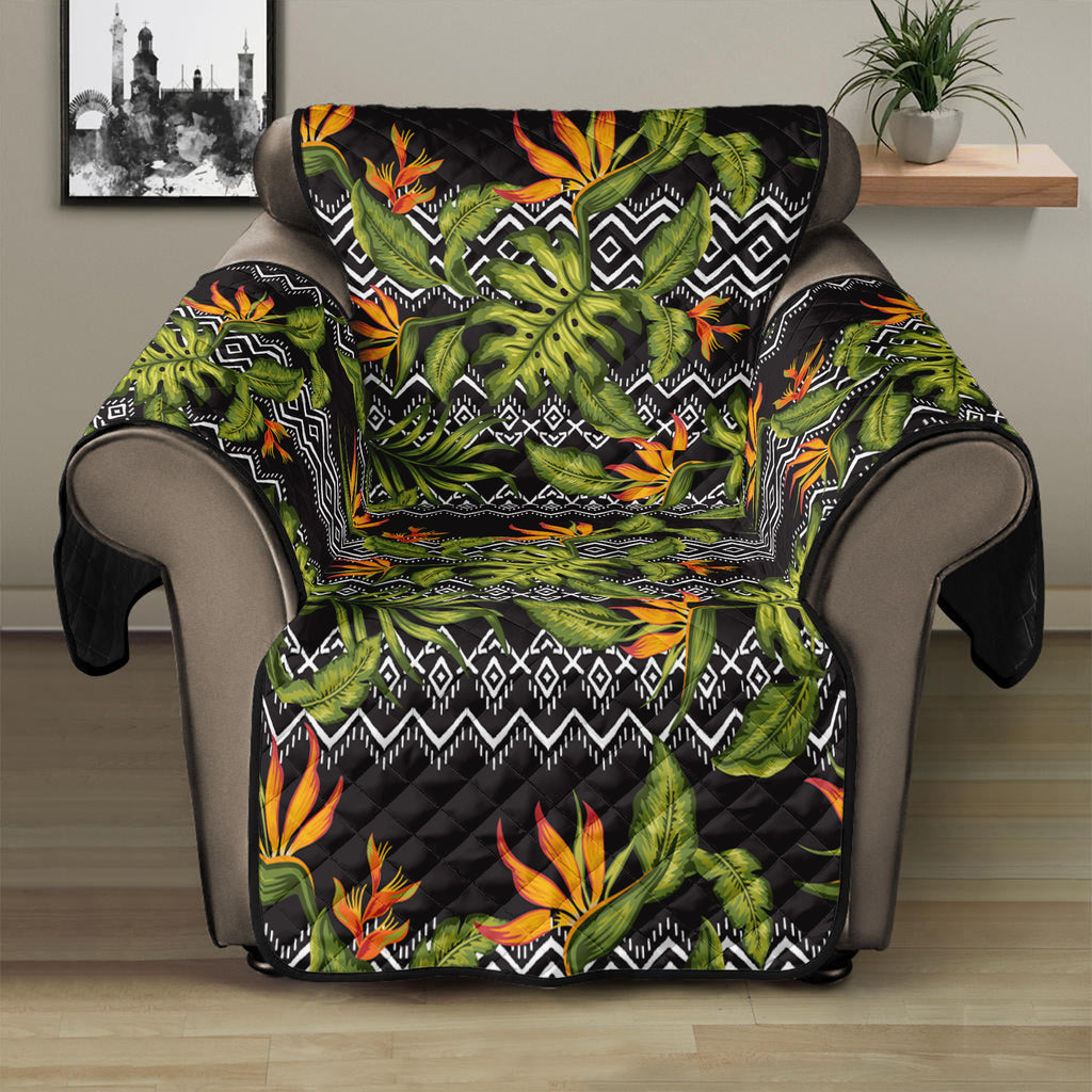 Ethnic Bird Of Paradise Pattern Print Recliner Protector