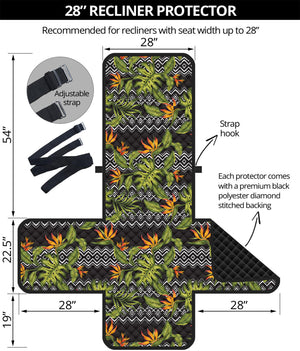 Ethnic Bird Of Paradise Pattern Print Recliner Protector