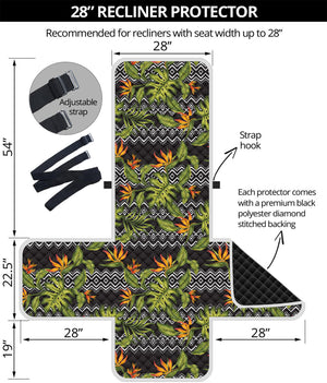 Ethnic Bird Of Paradise Pattern Print Recliner Protector