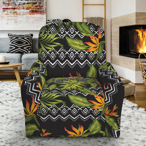 Ethnic Bird Of Paradise Pattern Print Recliner Slipcover