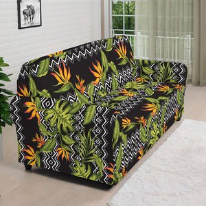 Ethnic Bird Of Paradise Pattern Print Sofa Cover