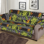 Ethnic Bird Of Paradise Pattern Print Sofa Protector