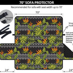 Ethnic Bird Of Paradise Pattern Print Sofa Protector