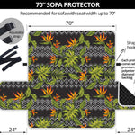 Ethnic Bird Of Paradise Pattern Print Sofa Protector