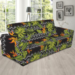 Ethnic Bird Of Paradise Pattern Print Sofa Slipcover