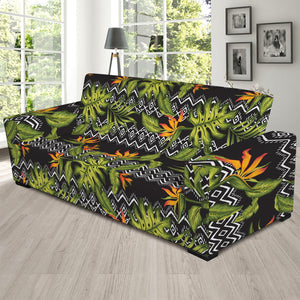 Ethnic Bird Of Paradise Pattern Print Sofa Slipcover