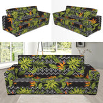 Ethnic Bird Of Paradise Pattern Print Sofa Slipcover