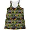 Ethnic Bird Of Paradise Pattern Print Women's Racerback Tank Top