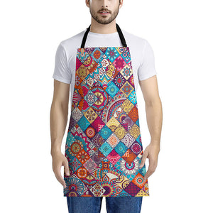 Ethnic Bohemian Mandala Pattern Print Apron