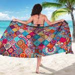 Ethnic Bohemian Mandala Pattern Print Beach Sarong Wrap