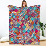 Ethnic Bohemian Mandala Pattern Print Blanket