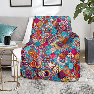 Ethnic Bohemian Mandala Pattern Print Blanket