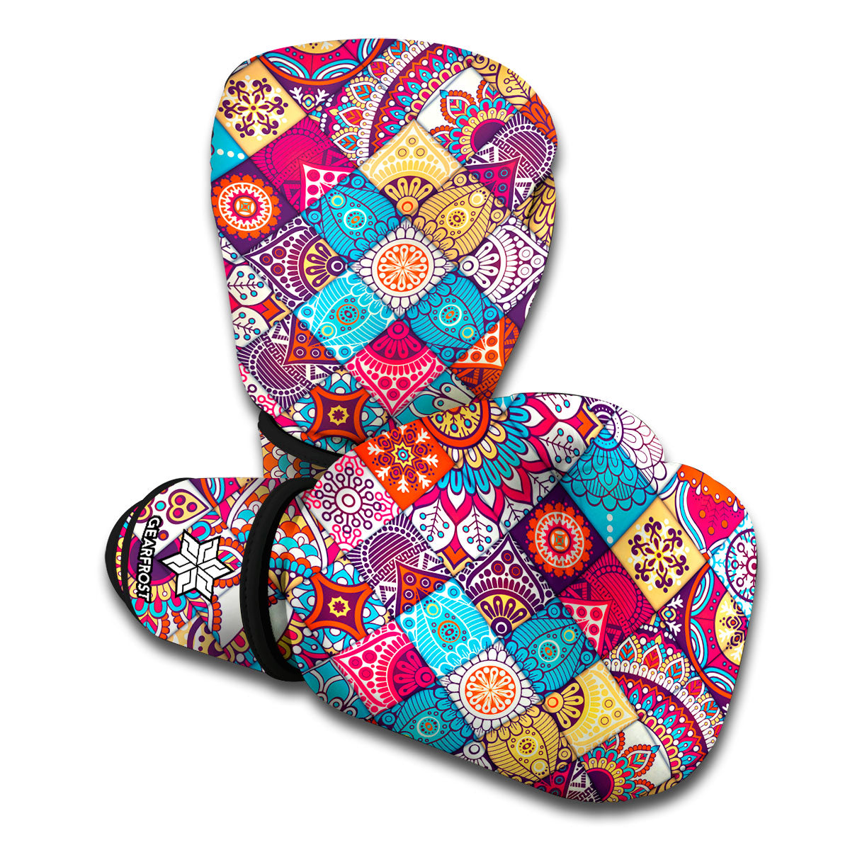 Ethnic Bohemian Mandala Pattern Print Boxing Gloves