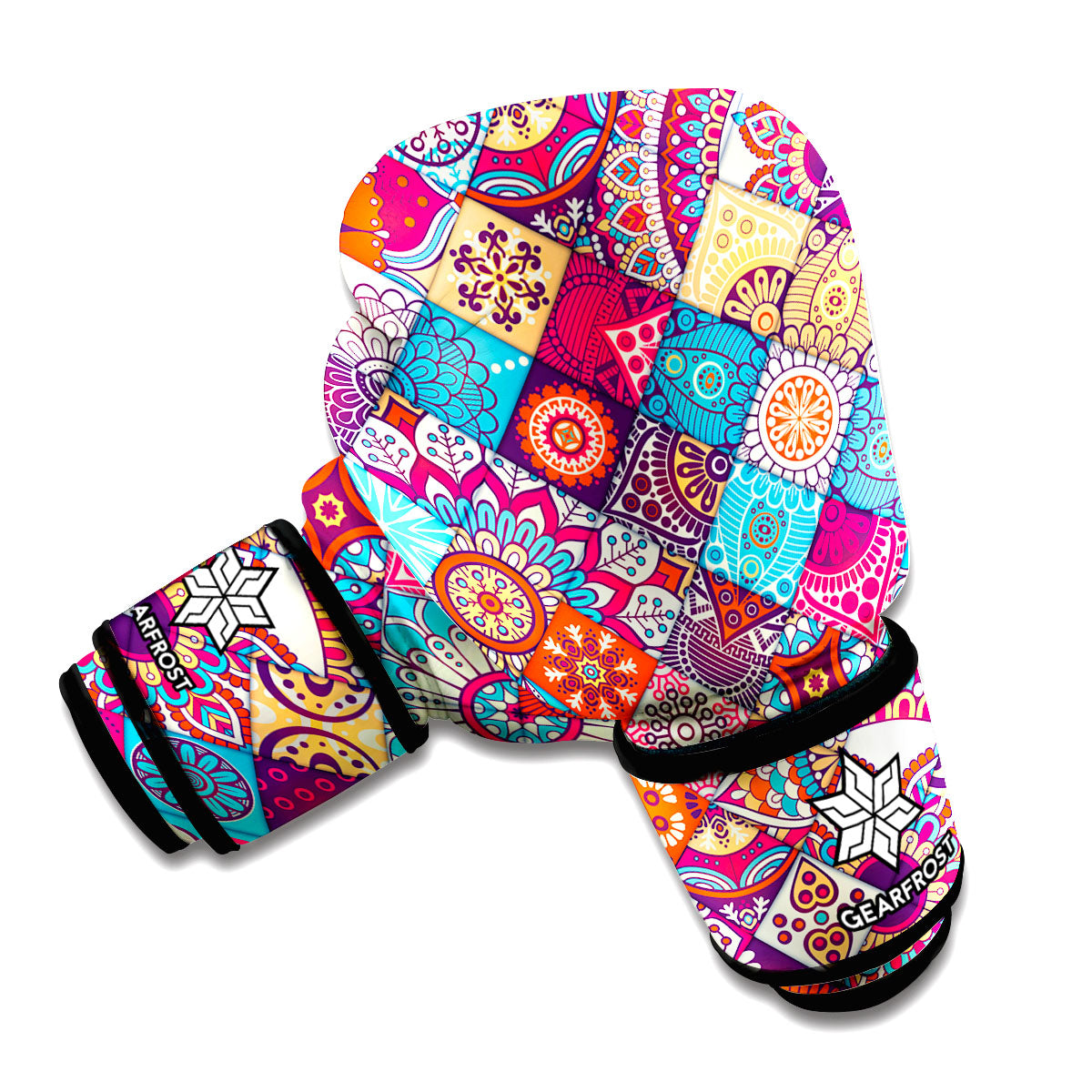 Ethnic Bohemian Mandala Pattern Print Boxing Gloves