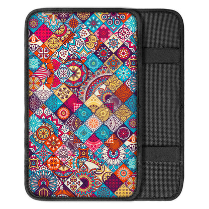 Ethnic Bohemian Mandala Pattern Print Car Center Console Cover