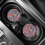 Ethnic Bohemian Mandala Pattern Print Car Coasters
