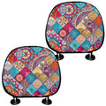 Ethnic Bohemian Mandala Pattern Print Car Headrest Covers