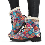 Ethnic Bohemian Mandala Pattern Print Comfy Boots GearFrost