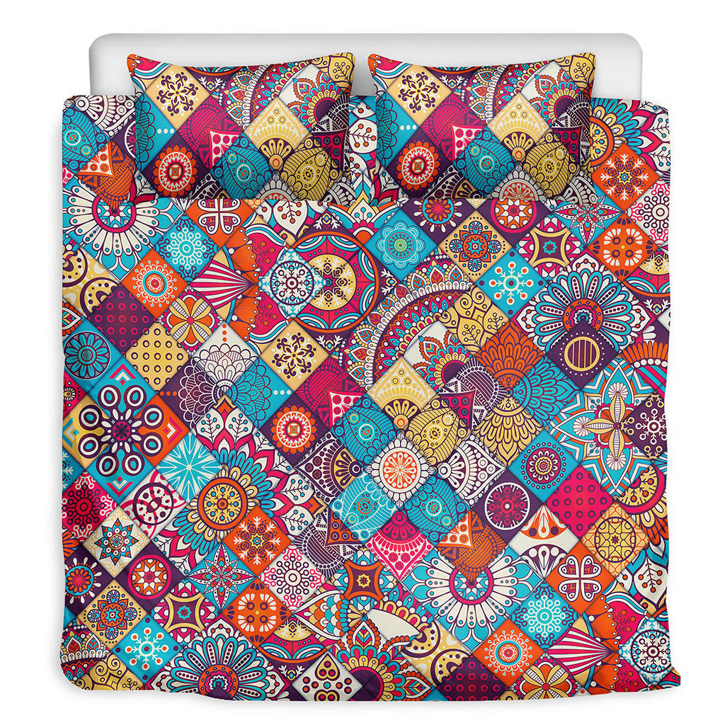 Ethnic Bohemian Mandala Pattern Print Duvet Cover Bedding Set