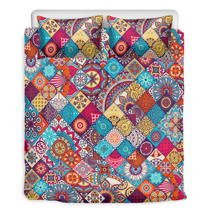 Ethnic Bohemian Mandala Pattern Print Duvet Cover Bedding Set