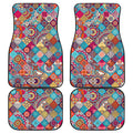 Ethnic Bohemian Mandala Pattern Print Front and Back Car Floor Mats
